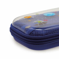 LEGAMI WonderWow Federmäppchen & radierbarer Stift | Set mit 5 niedlichen Tierstiften mit thermosensitiver Tinte + Federmäppchen mit 2 Fächern (Weltraum)