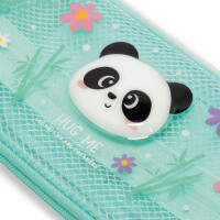 LEGAMI WonderWow Federmäppchen & radierbarer Stift | Set mit 5 niedlichen Tierstiften mit thermosensitiver Tinte + Federmäppchen mit 2 Fächern (Panda)
