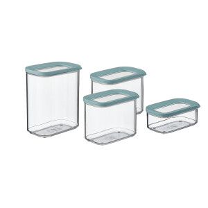 Mepal Modula Vorratsdosen Set 4-teilig | 1x 425 ml, 2x 1000 ml, 1x 1500 ml | luftdicht & stapelbar | Aufbewahrungsboxen für Lebensmittel | spülmaschinengeeignet | Nordic Green