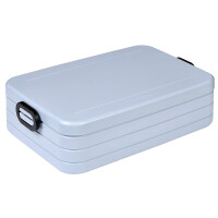 Mepal Bento Brotdose Large Take A Break - mit Bento Box - Für 4 Sandwiches oder 8 Brotscheiben - Lunchbox für kleine Snacks & Reste - Erwachsene Essenbox mit Fächern - Old Nordic Blue