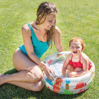 Intex - aufblasbares Planschbecken INTEX Farben + Base 61 x 22 cm-33 L - 57106 NP, Modelle und Farben Sortiert, Color, 229x152x56 cm