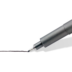STAEDTLER Fineliner pigment liner, schwarz, Set mit 6 Linienbreiten, Promotion 4 + 2 gratis, hohe Qualität Made in Germany, Pigmenttinte, dokumentenecht, lichtbeständig, 308 SB6P