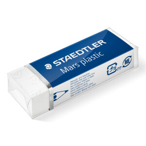 STAEDTLER Mars 52650BK4DA plastic Radiergummi, 4 Stück im Set, Premium-Qualität, geringe Krümelbildung, erstklassige Radierergebnisse, kein Abfärben, absolut alterungsbeständig