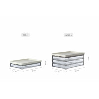 Mepal Wurst Aufbewahrung Kühlschrank - Kühlschrank Organizer Aufschnitt - Kühlschrankbehälter für die Aufbewahrung und Organisation in der Küche - 500 ml - Nordic white