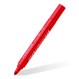 Staedtler 328-B C12 Dicke Fasermaler Noris jumbo, ergonomischer Schaft, für Kinder ab 4 Jahren, 12 Filzstifte in sortierten Farben in umweltfreundlicher Kartonverpackung