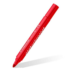 Staedtler 328-B C12 Dicke Fasermaler Noris jumbo, ergonomischer Schaft, für Kinder ab 4 Jahren, 12 Filzstifte in sortierten Farben in umweltfreundlicher Kartonverpackung