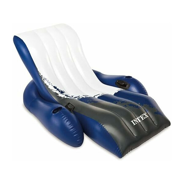 INTEX 58868EU - Aufblasbare Schwimmliege Recliner Lounge, 71 x 53 Zoll