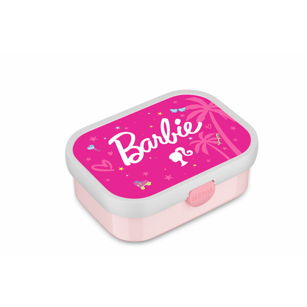 Mepal - Brotdose Kinder Campus - Bento Box Kinder - Brotdose Kinder mit Fächern & Gabel - Meal Prep Box mit Clip-Verschluss - BPA-frei & Spülmaschinenfest - 750 ml - Barbie