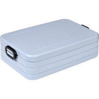 Mepal - Lunchbox Take a Break Large - Brotdose to Go - Für 4 Sandwiches oder 8 Brotscheiben - Meal Prep Box - Essensbox mit Unterteilung - Spülmaschinenfest - 1500 ml - Old Nordic Blue