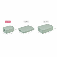 Mepal - Lunchbox Take a Break Large - Brotdose to Go - Für 4 Sandwiches oder 8 Brotscheiben - Meal Prep Box - Essensbox mit Unterteilung - Spülmaschinenfest - 1500 ml - Old Nordic Blue