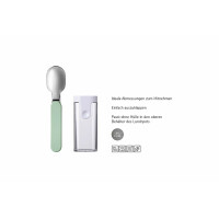 Mepal - Klapplöffel Set mit Lunchpot Ellipse - Praktischer Joghurtbecher & Müslibecher - Unterteilung für Joghurt & Müsli - Geeignet für Gefrierschrank, Mikrowelle & Spülmaschine - Campus Red