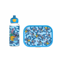 Mepal - Pausenset Campus - Set für Kinder mit Pop-up Trinkflasche & Lunch Box - Lunch-Set für die Schule oder unterwegs - Spülmaschinenfest - 400 + 750 ml - Stitch