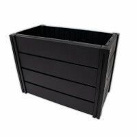 NEUSTANLO | Hochbeet Beetlo M | schmal | 82×44×61 cm | 196L | wetterfester Kunststoff | pflegeleichtes Gartenbeet | Steckmontage ohne Werkzeug | ideal als Blumen- & Pflanzenbeet | Made in Germany