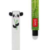 LEGAMI Löschbarer Gelschreiber Panda, thermoempfindliche Tinte, 0,7 mm Spitzendurchmesser, 15 cm Länge, schwarze Tinte (2 Stück)