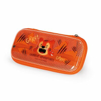 Legami - Wonderwow Federmäppchen, Tiger Motiv,2 Fächer und Stifthalter innen, Innenfach mit Netzstoff, Reißverschluss, 23 x 11 x 5 cm