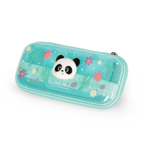Legami - Wonderwow Federmäppchen, Panda Motiv,2 Fächer und Stifthalter innen, Innenfach mit Netzstoff, Reißverschluss, 23 x 11 x 5 cm