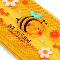 Legami - Wonderwow Federmäppchen, Bee Motiv,2 Fächer und Stifthalter innen, Innenfach mit Netzstoff, Reißverschluss, 23 x 11 x 5 cm