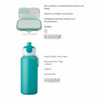 Mepal - Pausenset Campus Little Dutch - Set für Kinder mit Pop-up Trinkflasche & Lunch Box - Lunch-Set für die Schule oder unterwegs - Spülmaschinenfest - 400 + 750 ml - Fairy Garden