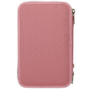 Depesche 13640 TOPModel Leoheart - Gefüllte 3-Fach Federtasche in Rosa, mit Model Motiv und Schleifen, Federmappe mit Buntstiften, Schere, Lineal UVM.