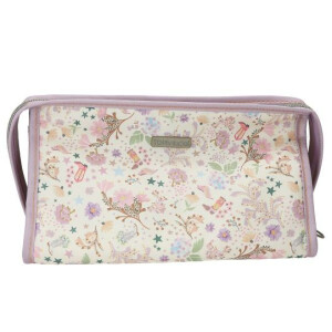 Depesche Unisex Kinder 13669 TOPModel Cowgirl-Allzwecktasche in Lila, mit Model Motiv und Blumen Muster, Täschchen mit langem Reißverschluss, Creme