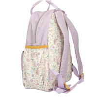Depesche 13672 TOPModel Cowgirl - Rucksack in Lila und Creme, mit Model Motiv und Blumen-Muster, Tasche mit verstellbaren Trägern
