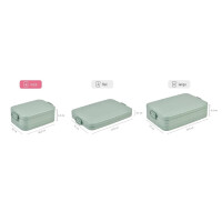 Mepal - Lunchbox Take A Break flach - Ideale Brotdose für Laptoptasche oder Rucksack - Flach geformte Essensbox für 2 Sandwiches oder 4 Scheiben Brot - 800 ml - Nordic Pink