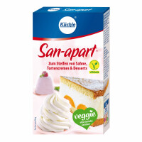 Küchle San-apart 125g im 10er Vorratspack | Vegan | Schnell, einfach und ohne Kühlzeit | Stabilisator für Sahne, Cremes, Desserts | Frei von tierischer Gelantine | 10 x 125 g Packung