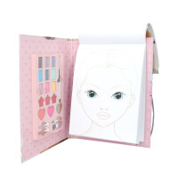Depesche 13164 TOPModel - Makeup Kreativ -Mappe, mit Model Motiven zum Selbstgestalten, inkl. Make Up Palette und Pinseln