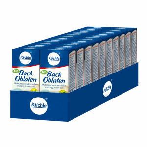 Küchle Bio Backoblaten 40mm im 18er Vorratspack | Vegan | Rund mit 40 mm Durchmesser | Zum Backen von Makronen | Innen zart, außen knusprig | 18 x 23g