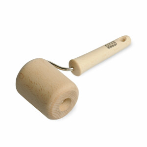 Original Kaiser Classic Teigroller klein 19 x 7,5 cm, Nudelholz, Teigausroller, Buchenholz, Leichtlauf-Mechanismus, Natur