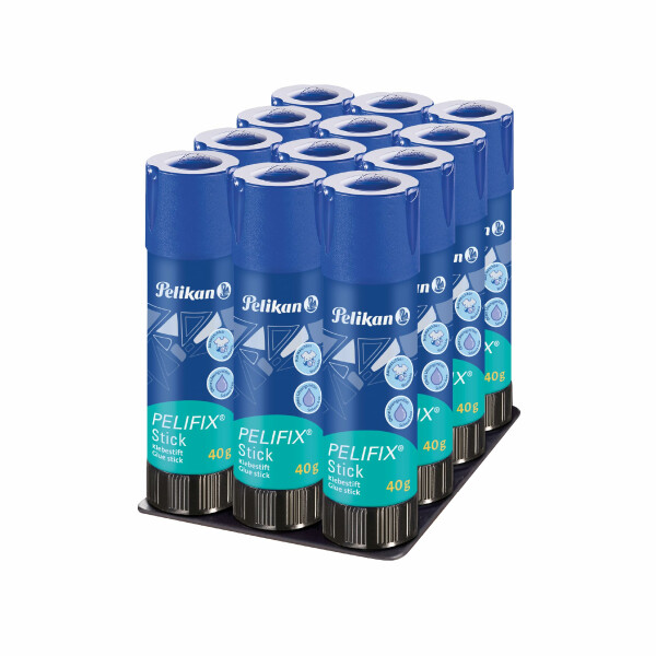 Pelikan Klebestift PELIFIX, 40g, 12 Stück im Pappdisplay