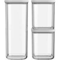 Mepal | Modula 3-teilig weiß | 2 x 1000 ml & 1 x 2000 ml | Aufbewahrungsbox mit Deckel | ideal für trockene Lebensmittel | Frischhaltedosen und Ordnungsboxen