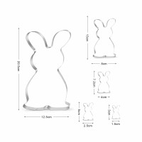 Neustanlo Ausstechformen Ostern 5-teilig | Plätzchenausstecher Set mit Hase & Oster-Motiven | Edelstahl Keksformen für Osterplätzchen | wiederverwendbar & spülmaschinenfest | ideales Ostergeschenk