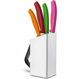 Victorinox Swiss Classic Messerblock ohne Inhalt, Kompakt, Sichere Messer-Aufbewahrung, Weiss