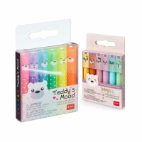 LEGAMI Bundle 6er Set Mini Textmarker Teddys Mood und 6er Set Mini Textmarker Teddys Style