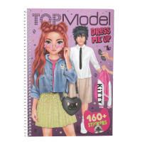 Depesche 13387 TOPModel Rebel Kitty - Dress Me Up Stickerbuch mit 20 Seiten vorgedruckter Model Motive zum Selbstgestalten, inkl. 7 Stickerbogen