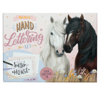 Depesche 13433 Miss Melody - Handlettering Briefbox im Pferde Design, Schreibset inkl. Briefpapier, Umschläge, Sticker, Stifte uvm.