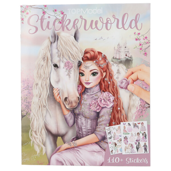 Depesche 13443 TOPModel Viva Violet - Stickerbuch mit 20 magischen Hintergrundseiten mit Models und Pferden, inkl. 3 Doppelseiten Accessoire Aufklebern