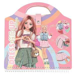 Depesche 13574 TOPModel - Dress Me Up Stickerbuch mit 20 Seiten vorgedruckter Ballerina Motive zum Selbstgestalten, inkl. Designpapier und 5 Stickerbogen, Rosa