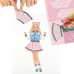 Depesche 13574 TOPModel - Dress Me Up Stickerbuch mit 20 Seiten vorgedruckter Ballerina Motive zum Selbstgestalten, inkl. Designpapier und 5 Stickerbogen, Rosa
