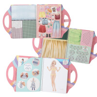 Depesche 13574 TOPModel - Dress Me Up Stickerbuch mit 20 Seiten vorgedruckter Ballerina Motive zum Selbstgestalten, inkl. Designpapier und 5 Stickerbogen, Rosa