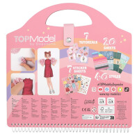 Depesche 13574 TOPModel - Dress Me Up Stickerbuch mit 20 Seiten vorgedruckter Ballerina Motive zum Selbstgestalten, inkl. Designpapier und 5 Stickerbogen, Rosa