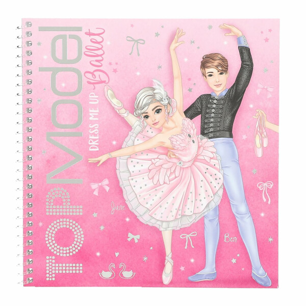 Depesche 13611 TOPModel Ballet - Dress Me Up Stickerbuch mit 24 Seiten vorgedruckter Ballerina Motive zum Selbstgestalten, inkl. 11 Stickerbogen