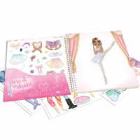 Depesche 13611 TOPModel Ballet - Dress Me Up Stickerbuch mit 24 Seiten vorgedruckter Ballerina Motive zum Selbstgestalten, inkl. 11 Stickerbogen