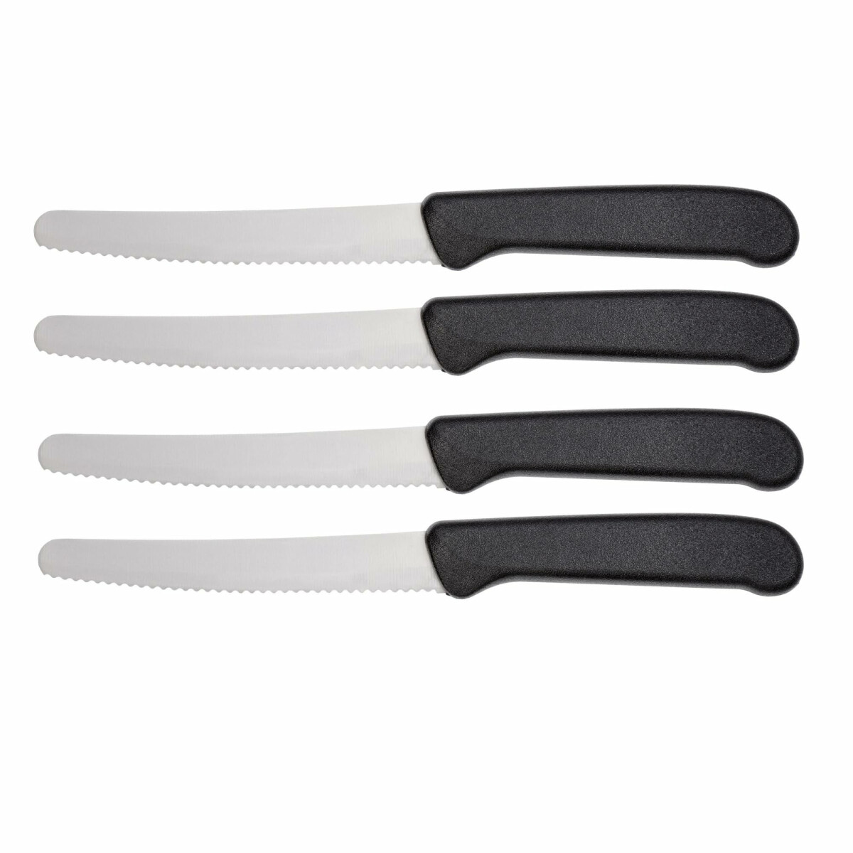 NEUSTANLO Brötchenmesser 4er Set | Wellenschliff Tafelm