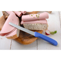 GRÄWE Brötchenmesser 2er Set | Wellenschliff Tafelmesser neutral blau | Spezialstahl & ergonomischer PP-Griff | rostfrei & spülmaschinengeeignet | ideal für Brot, Brötchen & Frühstück
