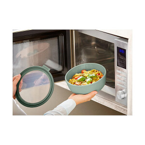 Mepal Multi Bowl Cirqula Round - Mikrowellen Geschir - Geeignet als Luftdichte Aufbewahrungsbox für den Kühlschrank, Mikrowellengeschirr & als Frischhaltedosen - 3000 ml - Nordic blue
