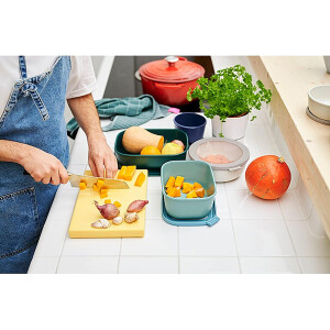 Mepal Multi Bowl Cirqula Rectangular - Mikrowellen Geschir - Geeignet als Luftdichte Aufbewahrungsbox für den Kühlschrank, Mikrowellengeschirr & als Frischhaltedosen - 3000 ml - Vivid lilac