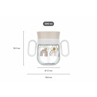 Mepal - Trinklernbecher 360° Mio Little Dutch - Auslaufsicher - 360 Rand ermöglicht das Trinken von jeder Seite - Leicht zu haltende Griffe - 200 ml - Fairy Garden