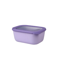 Mepal Multi Bowl Cirqula Rectangular - Mikrowellen Geschir - Geeignet als Luftdichte Aufbewahrungsbox für den Kühlschrank, Mikrowellengeschirr & als Frischhaltedosen - 1500 ml - Vivid lilac